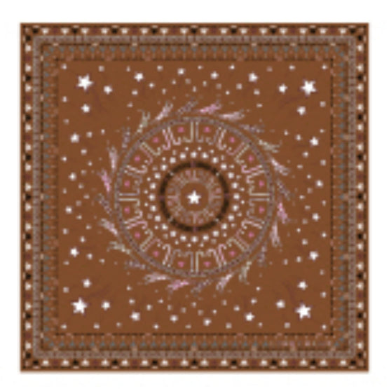 740 Scarves, stoles .../ 50551SOI504 /Silk scarf 50x50 Cognac/