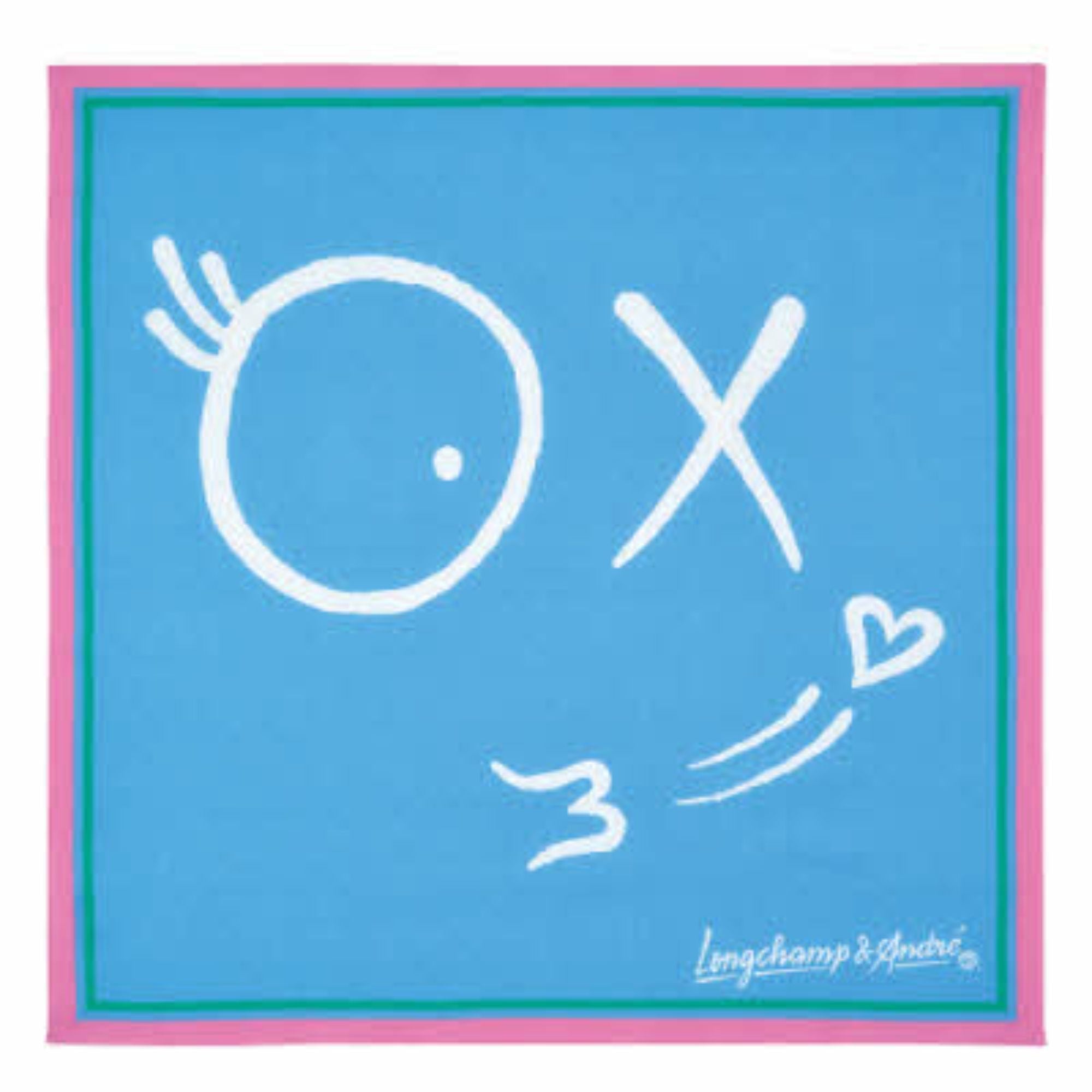 740 Scarves, stoles .../ 50594COT127 /Stoles Blue/