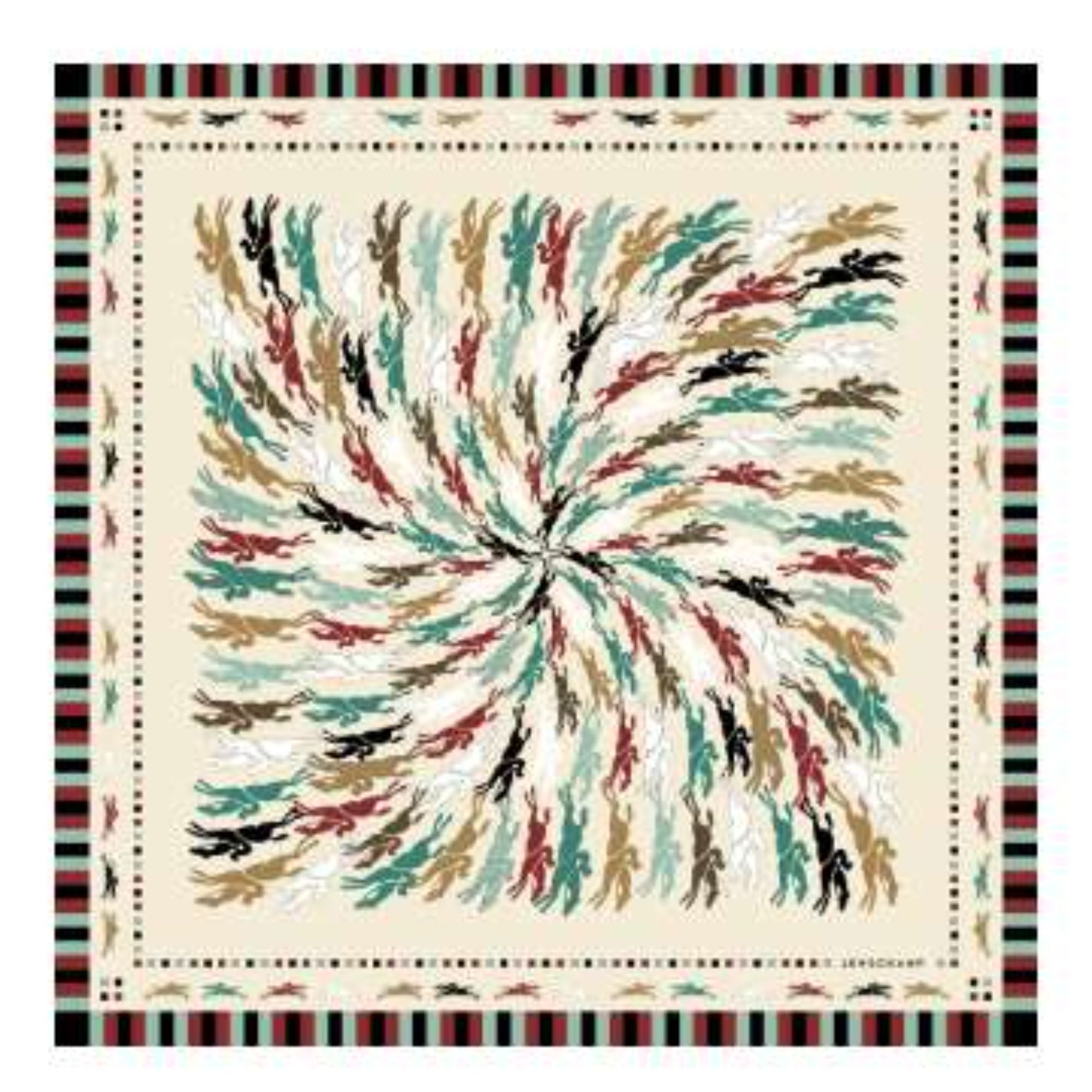 740 Scarves, stoles .../ 50604SOI037 /Silk scarf 70x70 Ecru/