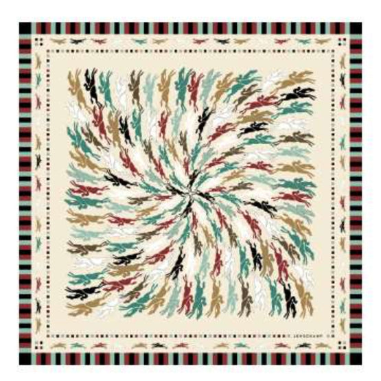 740 Scarves, stoles .../ 50604SOI037 /Silk scarf 70x70 Ecru/