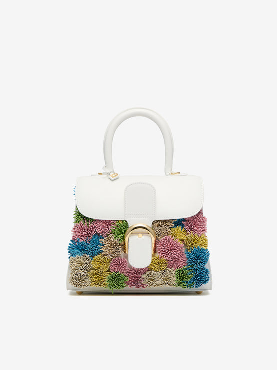 (Brillant)_Brillant PM +P Pompons Box Calf Multicolour - Optic White