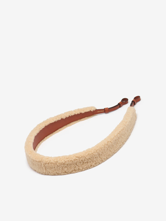 Adjustable Long Strap Teddy Sierra Calf Natural - Brandy